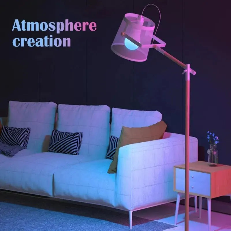 RGB LED Light Bulb with Remote Control, 16 Colors E27 220V Smart Dimmable Multicolor Lamp for Home & Mood Lighting | smart Tech gadgets - Moss Roze