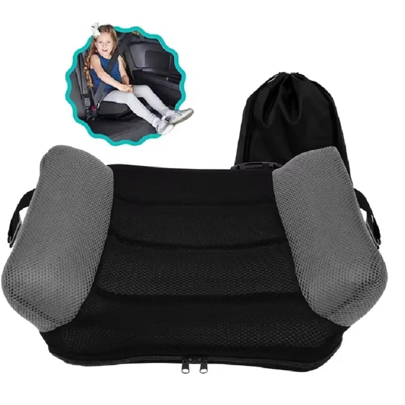 Inflatable Car Booster Seat Cushion for Kids & Toddlers | Portable Travel Chair Pad with Safety Belt – PVC Comfort Seat for Car & Camping | Best Gift - Moss Roze