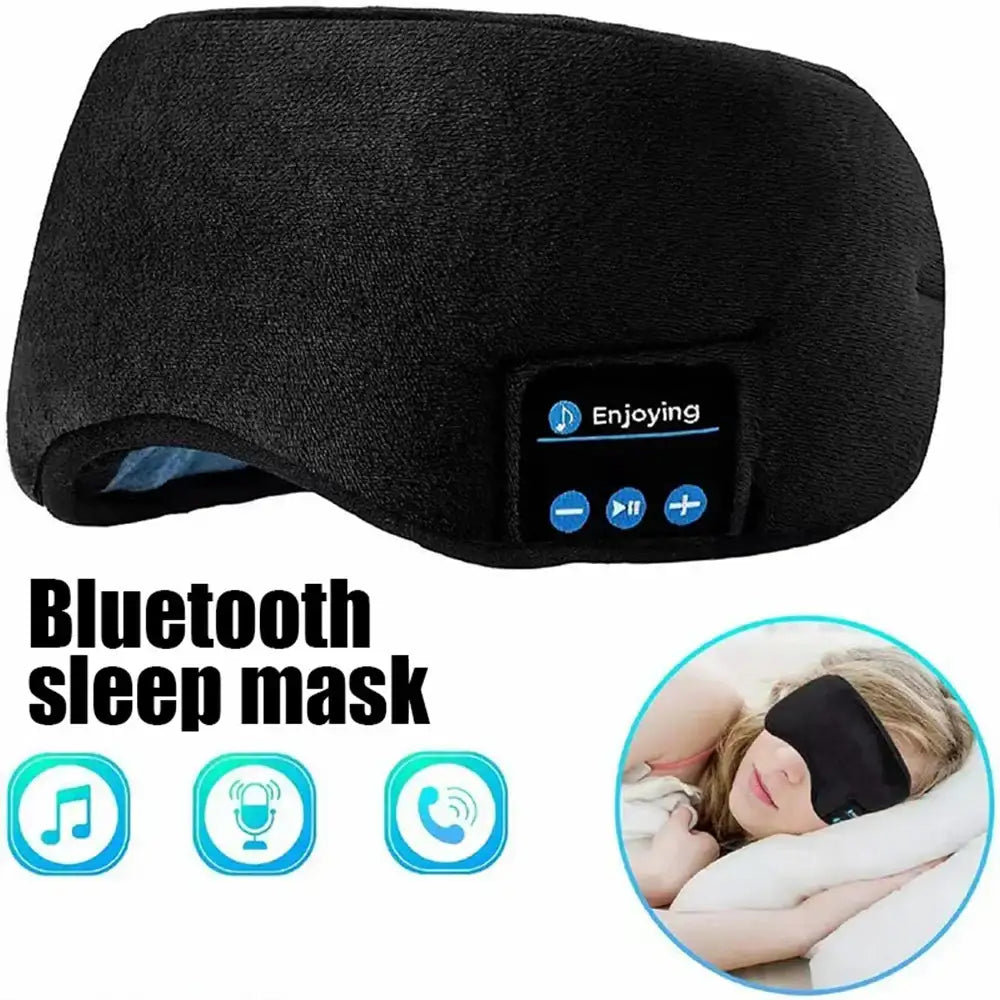 3D Smart Sleep Bluetooth Headphones Eye Mask – Wireless Music Headband for Sleeping, Relaxation & Travel