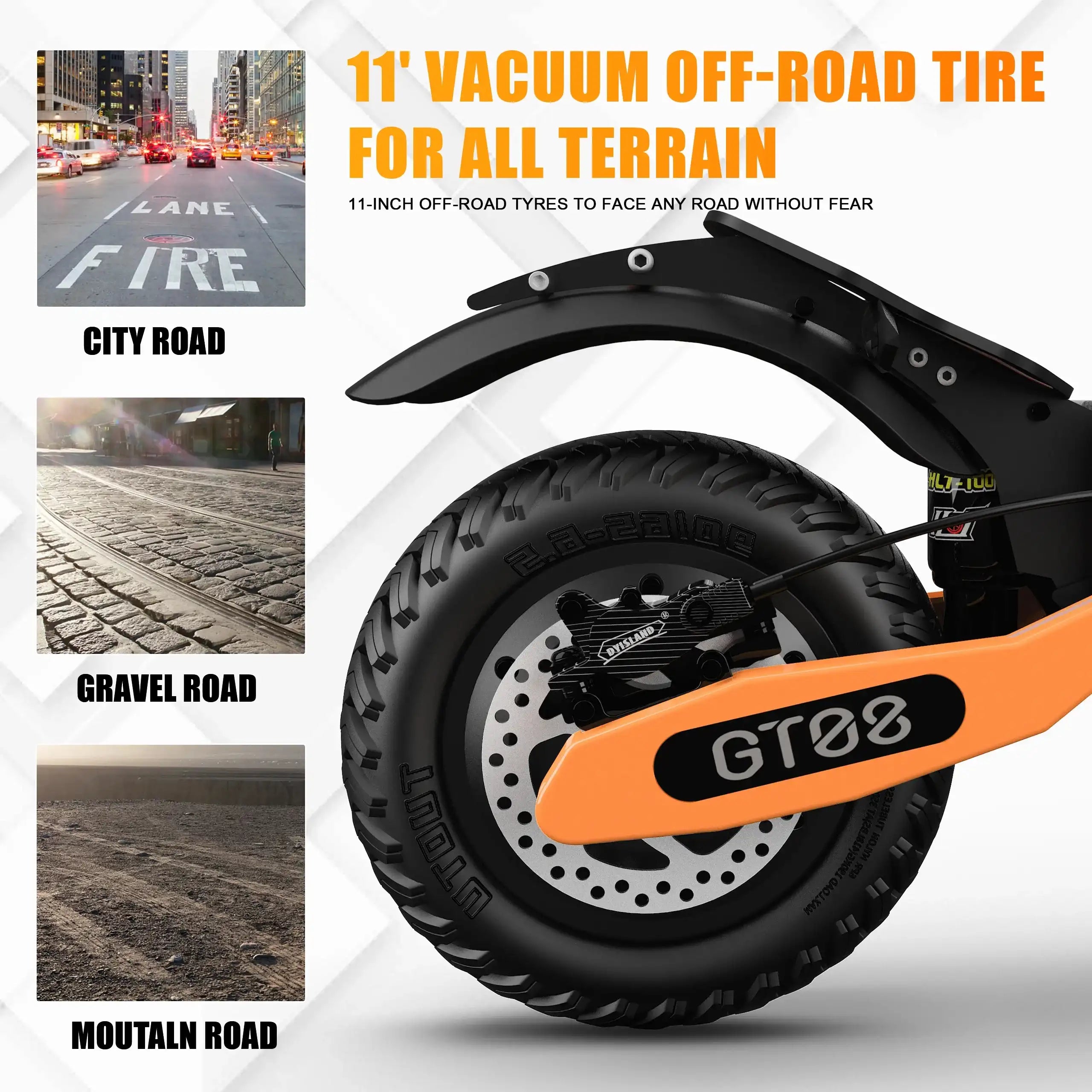 5600W Dual Motor Electric Scooter for Adults – 46MPH Top Speed, 60V 27Ah Battery, 11-Inch Off-Road Tires, Foldable with Seat