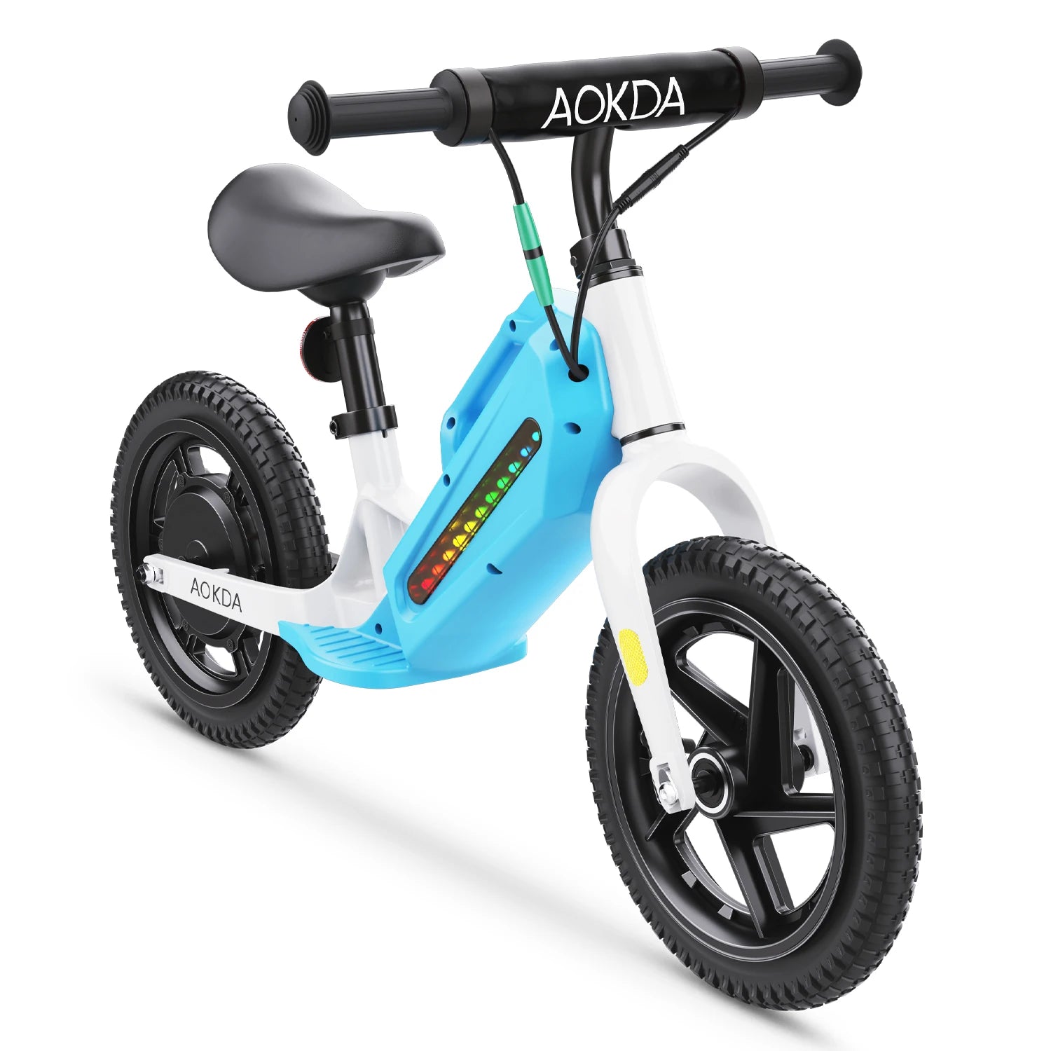 Kids Electric Balance Bike – 180W 2-Speed 12KM/H Battery-Powered Bike with Adjustable Seat, Alloy Frame & LED Lights (Ages 2–14) | Best New Year Gift - Moss Roze