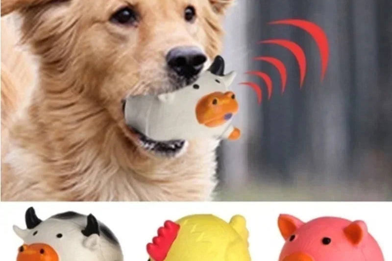 Pet Dog Vocal Toy – Durable Latex Squeak Toy for Dogs - Moss Roze