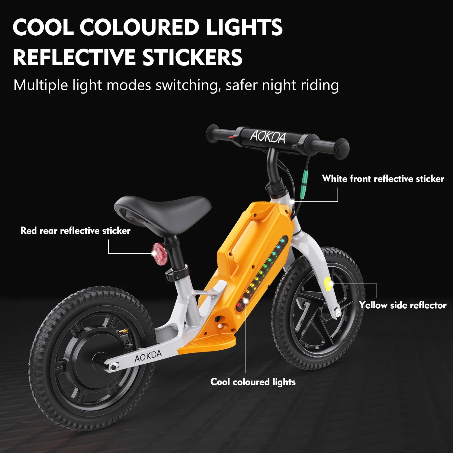 Kids Electric Balance Bike – 180W 2-Speed 12KM/H Battery-Powered Bike with Adjustable Seat, Alloy Frame & LED Lights (Ages 2–14) | Best New Year Gift - Moss Roze