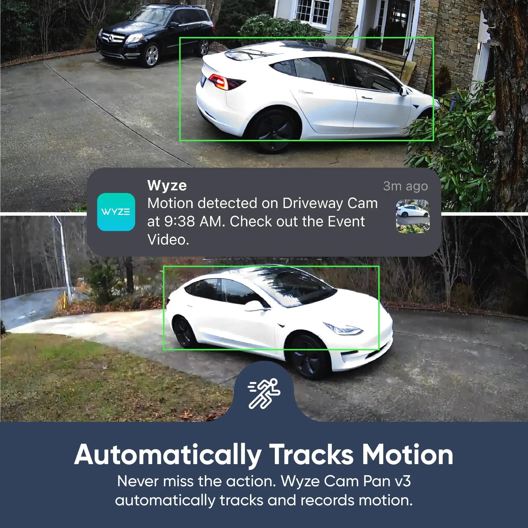 Cam Pan v3 – 1080P HD Smart Indoor/Outdoor Security Camera with Motion Tracking, Color Night Vision, 2-Way Audio, Works with Alexa - Moss Roze