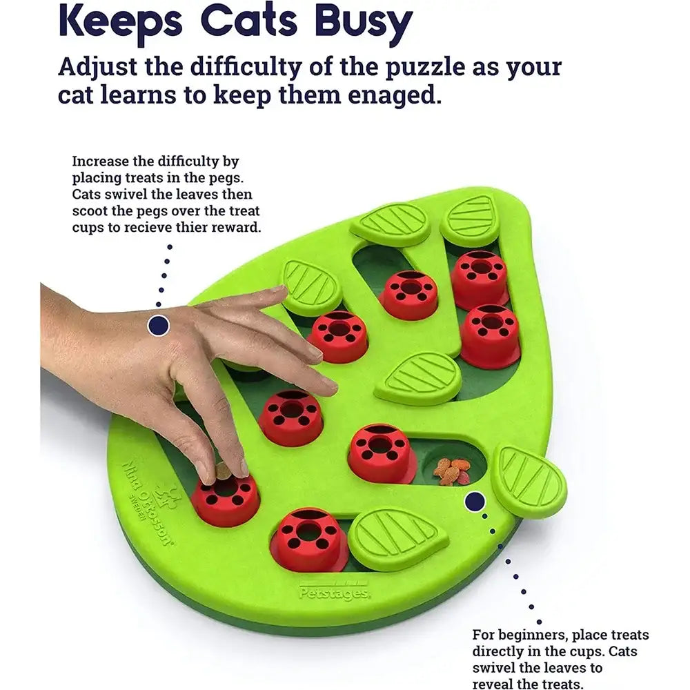 Rainy Day Interactive Cat Puzzle Toy – Treat Dispenser & Scratch Board for Play