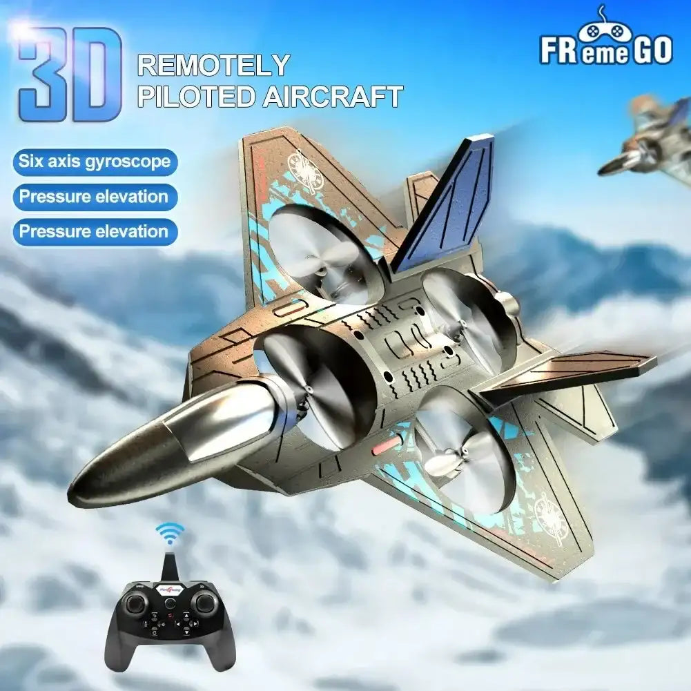 2.4G High-Performance RC Foam Glider Plane – Gravity Sensing EPP Fighter Jet with Lights, Remote Control Toy Aircraft