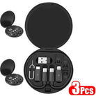 60W Multi USB Adapter Cable Kit – Type-C to C, Lightning, Micro USB & USB-A Converters - Moss Roze