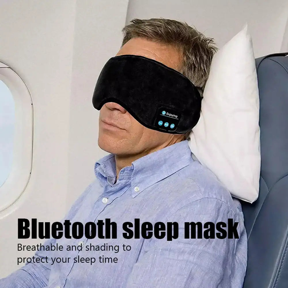 3D Smart Sleep Bluetooth Headphones Eye Mask – Wireless Music Headband for Sleeping, Relaxation & Travel