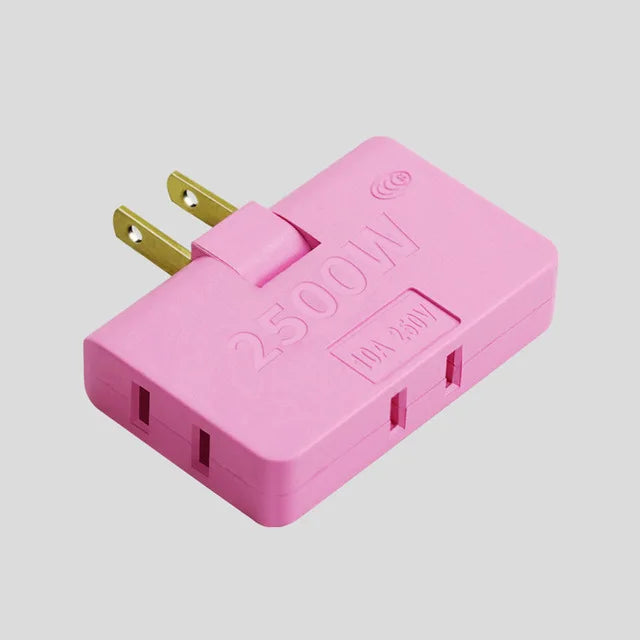 3-in-1 US Plug Rotatable Socket Converter – Compact Multi-Plug Adapter (180° Rotation) - Moss Roze