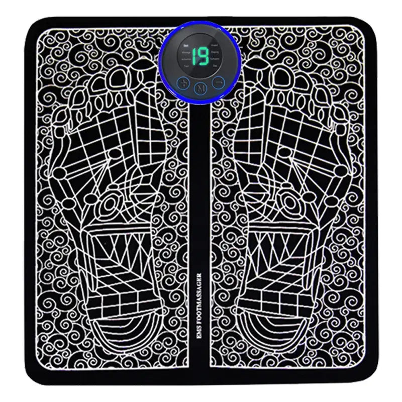 Electric Foot Massager Pad – Portable EMS Muscle Stimulator for Relaxation, Pain Relief & Fitness
