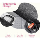 Waterproof Pet Car Seat Cover with Gray Edging – Stain-Resistant, Machine Washable & Easy to Maintain