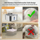 7L Stainless Steel Cat & Dog Water Fountain – Large Capacity Silent Automatic Pet Drinking Bowl