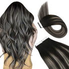 Tape-In Human Hair Extensions Real Brazilian Remy Hair Straight Seamless Skin Weft for Women, 12–24 Inch, 20P/40P | Best Women Hair - Moss Roze