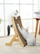 Cat Scratcher Board Wooden Frame – 3-in-1 Detachable Scratching Post and Lounge Bed