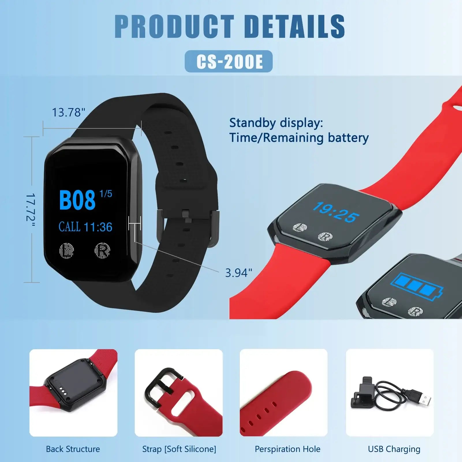 Wireless Nurse Call Button with Watch Receiver – Emergency Buzzer Alert System for Hospitals, Clinics & Home