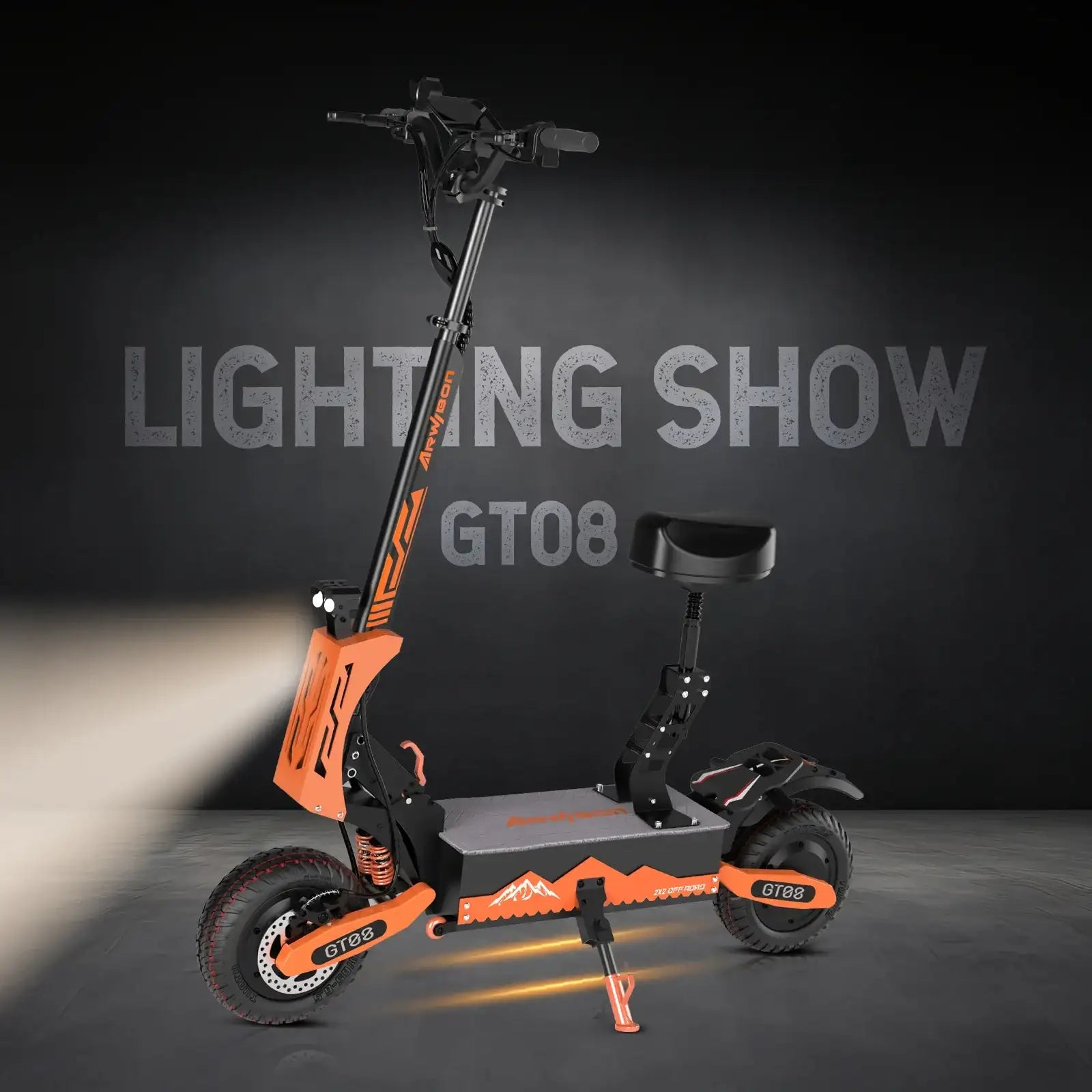 5600W Dual Motor Electric Scooter for Adults – 46MPH Top Speed, 60V 27Ah Battery, 11-Inch Off-Road Tires, Foldable with Seat