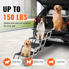 Folding Dog Car Steps – Wide Lightweight Aluminum Pet Stairs for SUV, Truck & Car Access