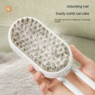 Steamy Electric Pet Brush 3-in-1 – Spray, Massage