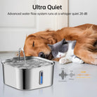 7L Stainless Steel Cat & Dog Water Fountain – Large Capacity Silent Automatic Pet Drinking Bowl