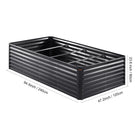 Raised Garden Bed Kit – Large Metal Planter Box with Open Bottom for Outdoor Vegetables, Flowers, and Herbs - Moss Roze