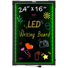 Erasable  Neon Lighted Chalkboard with Remote and 8 Fluorescent Markers - Moss Roze