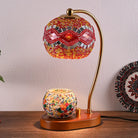 Bohemian Style Hand-Colored Glass Bedside Lamp – 3-Color Retro Table Light