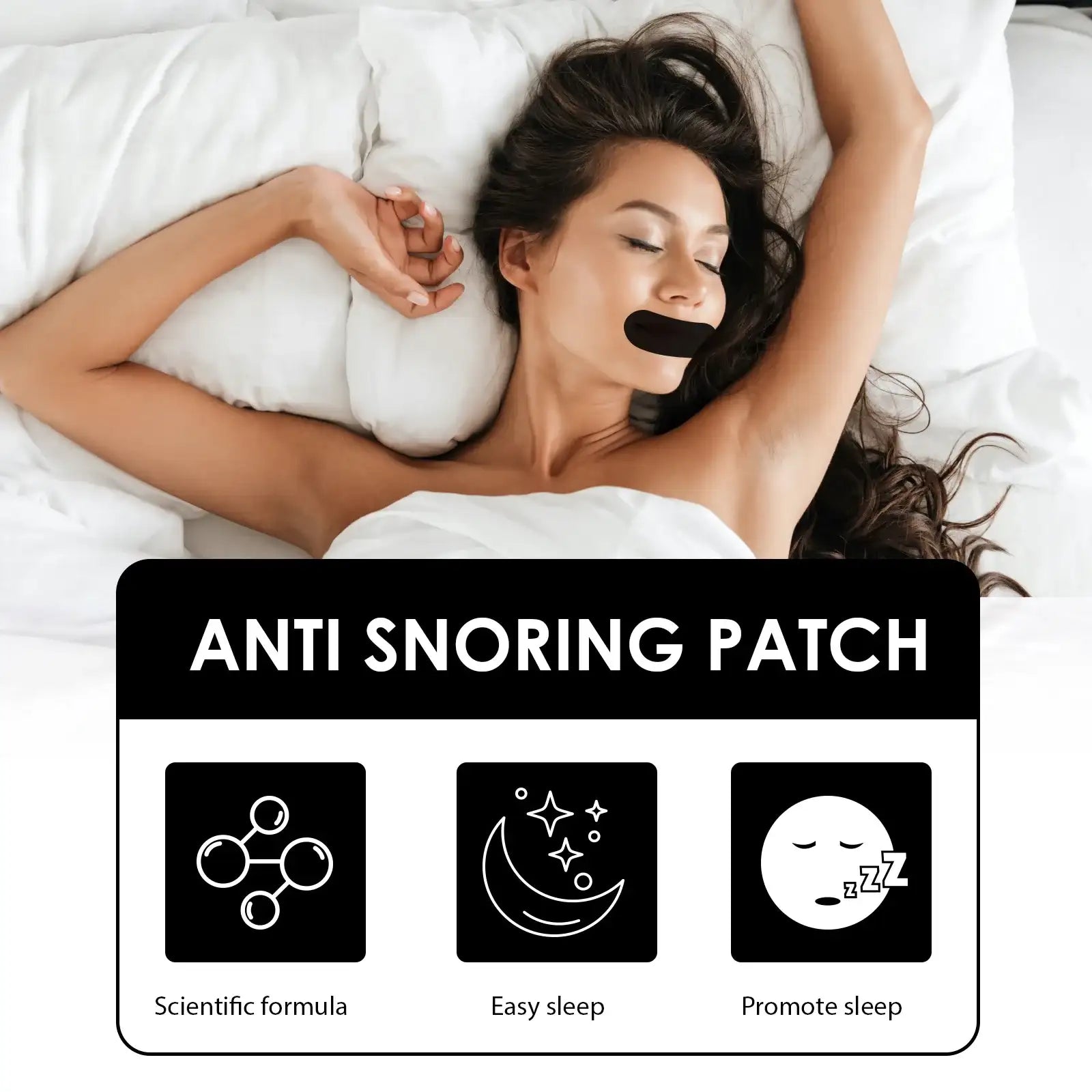 Anti-Snoring Nose Patch – Sleep Aid for Breathing Correction & Better Night Rest | Portable Mouth Tape Alternative