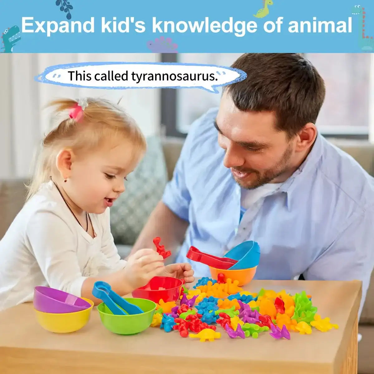 Counting Animal Sorting Toys – Montessori Preschool Learning Set for Toddlers, Color & Shape Recognition, STEM Math Educational toy - Moss Roze