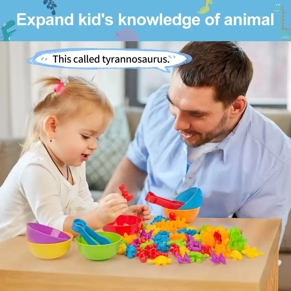 Counting Animal Sorting Toys – Montessori Preschool Learning Set for Toddlers, Color & Shape Recognition, STEM Math Educational toy