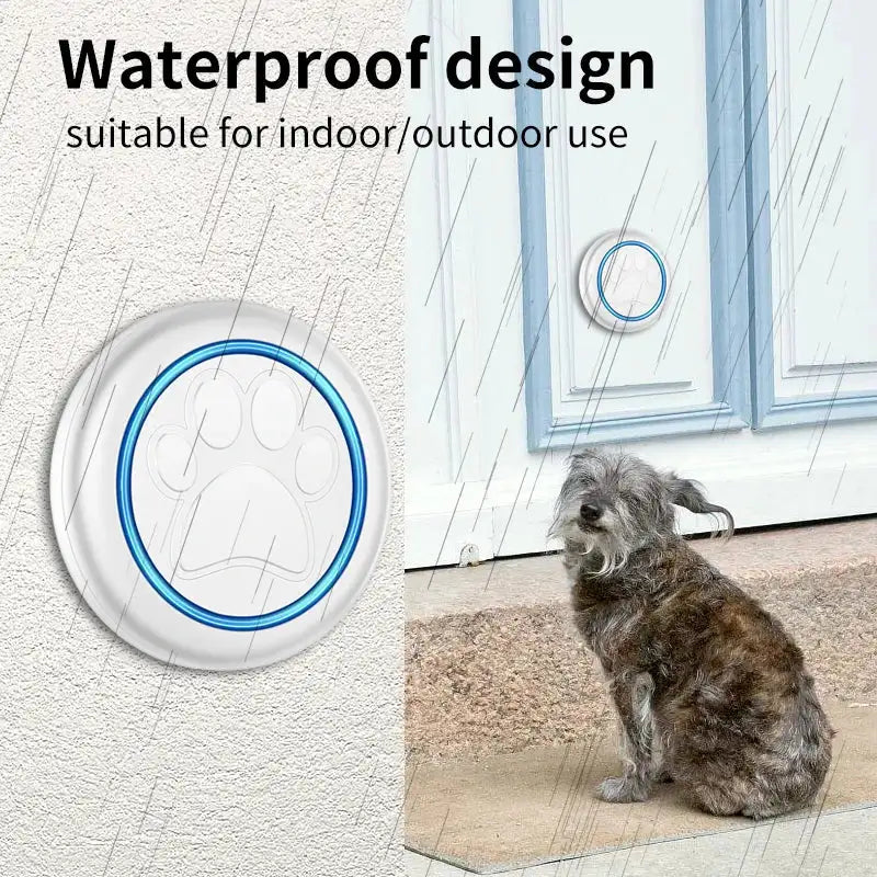 Wireless Pet Training Doorbell – 300M Range Touch Ringer with 60 Chimes for Dogs & Cats