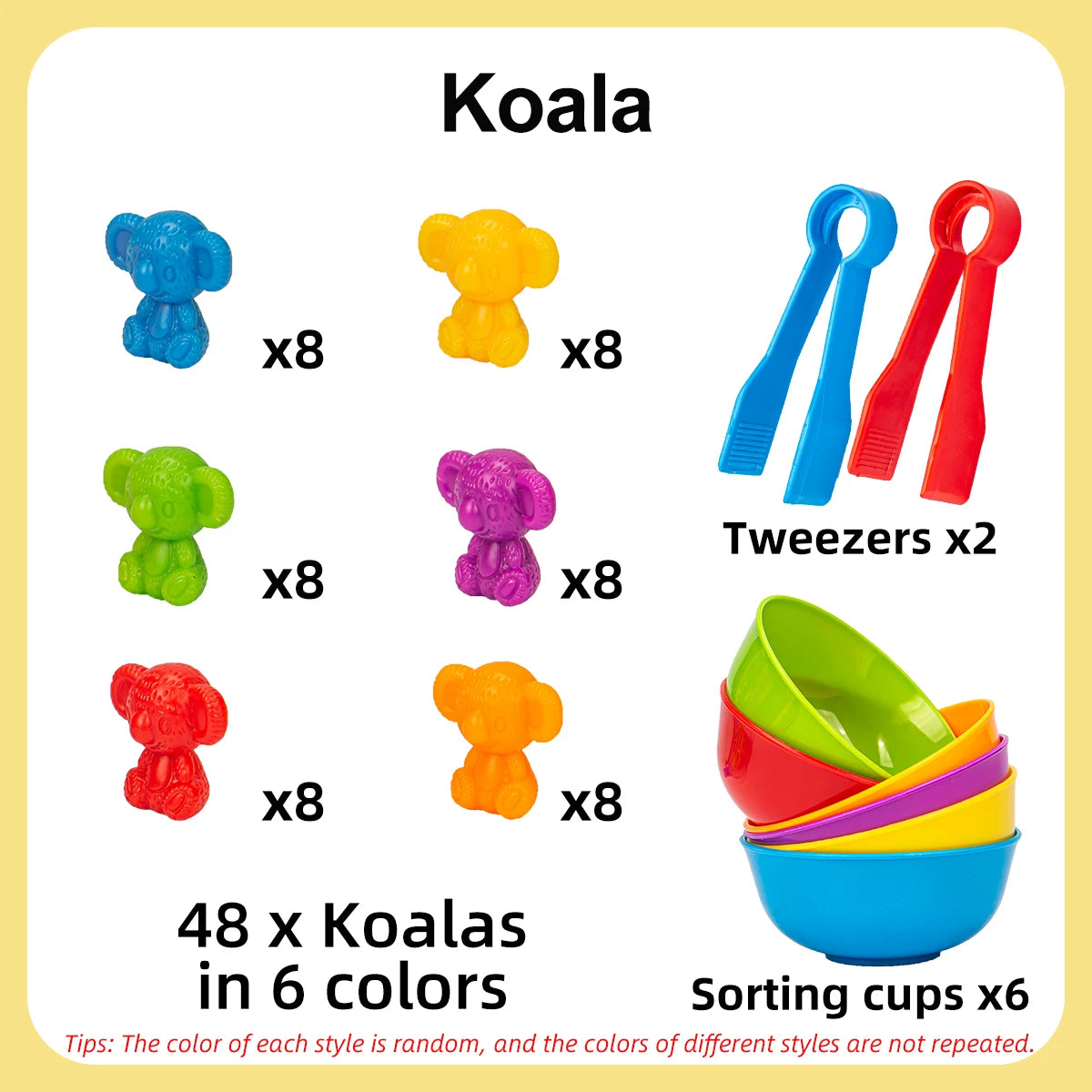 Counting Animal Sorting Toys – Montessori Preschool Learning Set for Toddlers, Color & Shape Recognition, STEM Math Educational toy - Moss Roze