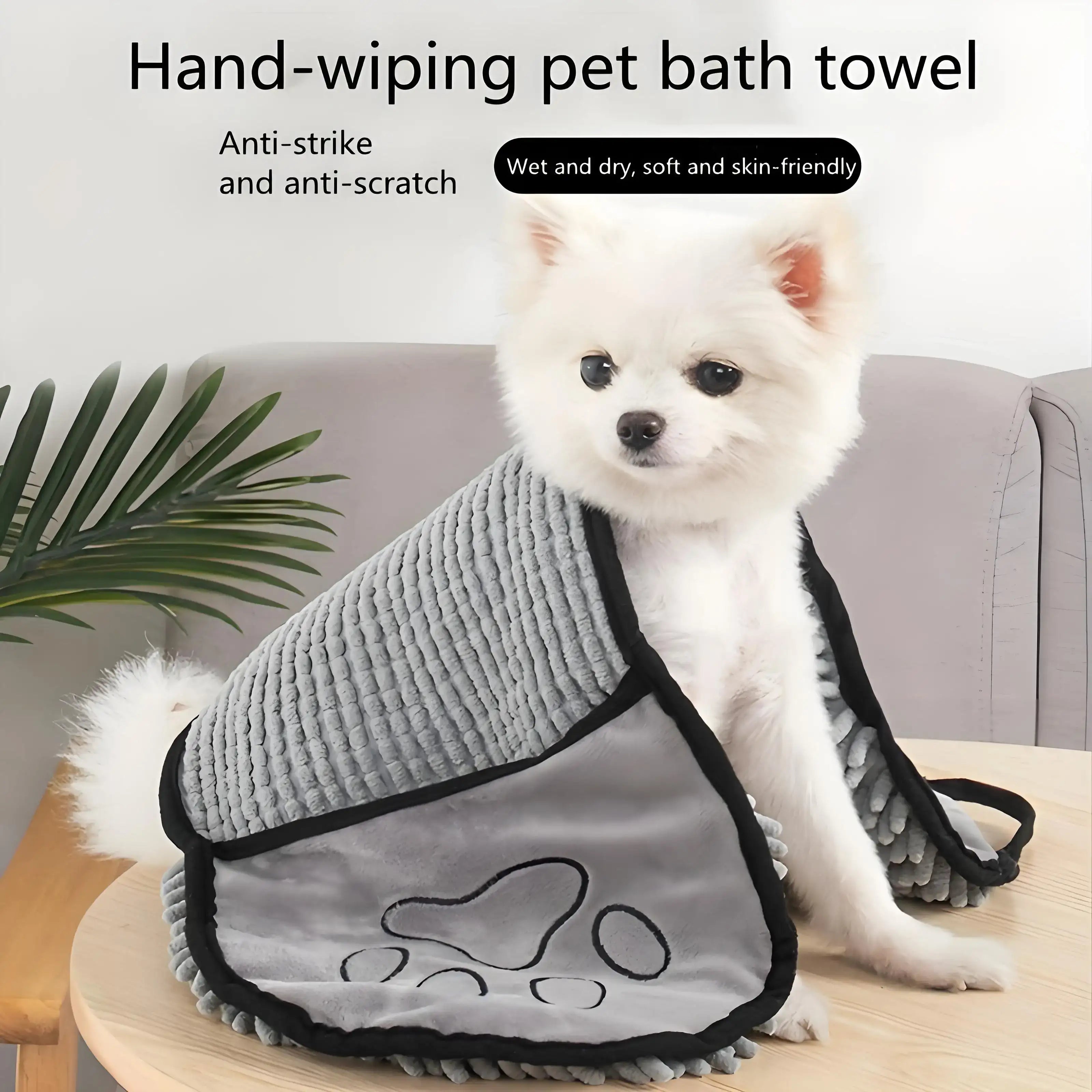 Plush Microfiber Pet Towel – Ultra Absorbent, Quick-Dry & Hypoallergenic