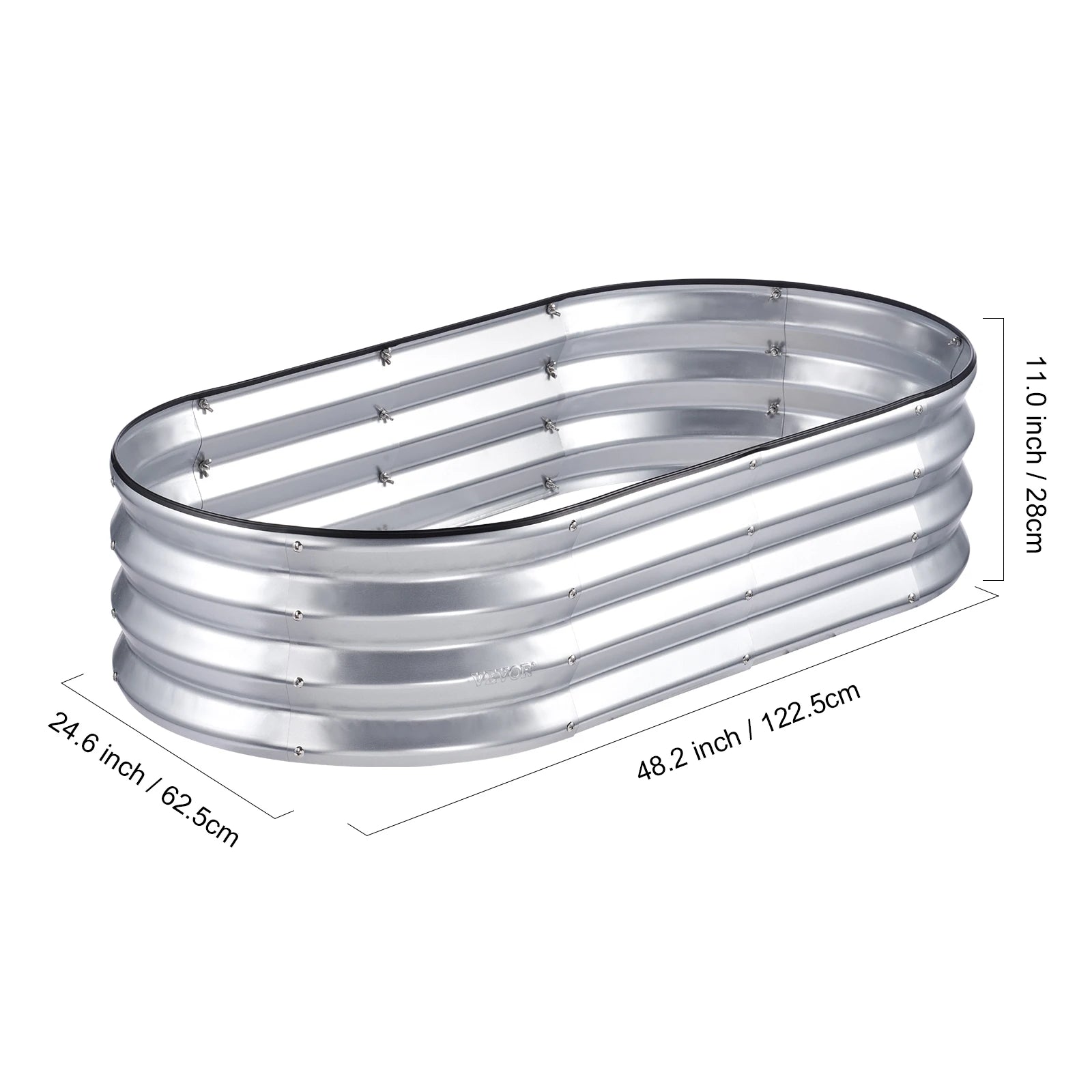 Raised Garden Bed Kit – Large Metal Planter Box with Open Bottom for Outdoor Vegetables, Flowers, and Herbs - Moss Roze