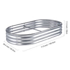 Raised Garden Bed Kit – Large Metal Planter Box with Open Bottom for Outdoor Vegetables, Flowers, and Herbs - Moss Roze