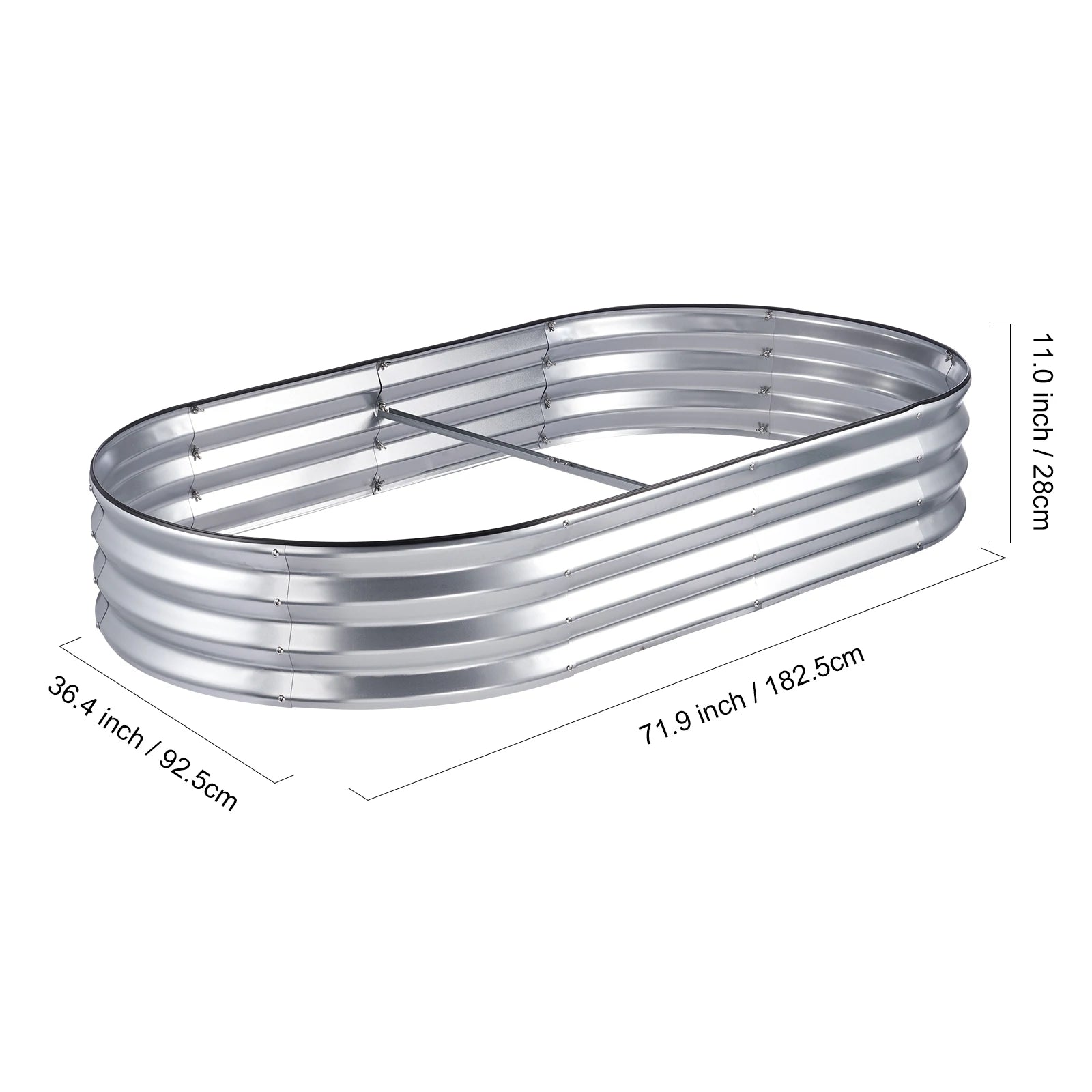 Raised Garden Bed Kit – Large Metal Planter Box with Open Bottom for Outdoor Vegetables, Flowers, and Herbs - Moss Roze