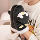 Cute Capybara & Penguin Plush Gloves with Hat & Scarf | Soft Warm Winter Fleece Mittens – Perfect Christmas & New Year Gift | Best Winter Apparel - Moss Roze