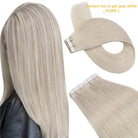 Tape-In Human Hair Extensions Real Brazilian Remy Hair Straight Seamless Skin Weft for Women, 12–24 Inch, 20P/40P | Best Women Hair - Moss Roze