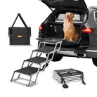 Folding Dog Car Steps – Wide Lightweight Aluminum Pet Stairs for SUV, Truck & Car Access