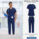 Unisex Nursing Scrubs Set – Anti-Wrinkle Medical Uniform for Doctors, Nurses & Hospital Staff - Moss Roze