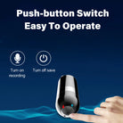 Mini Voice Activated Recorder – Digital Audio Recording Device, Professional Dictaphone & Listening Micro Recorder | Keychain & Pendant Design - Moss Roze